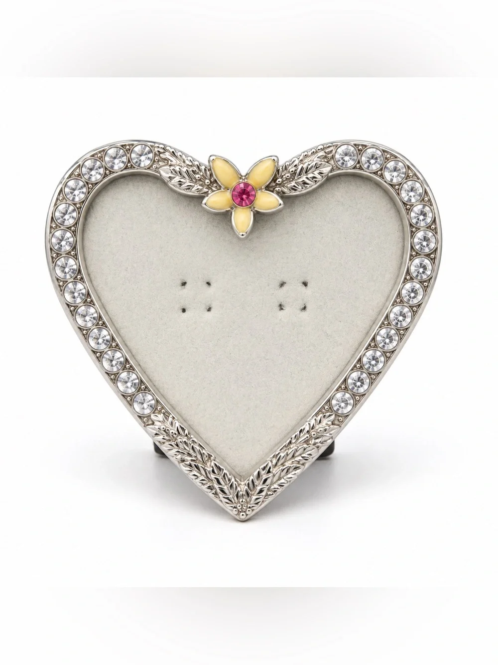 Small crystal heart picture frame
